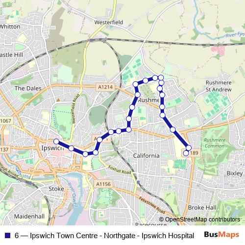 6 bus Line Map