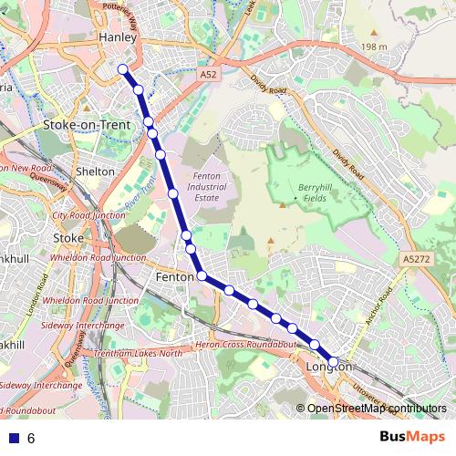 6 bus Line Map