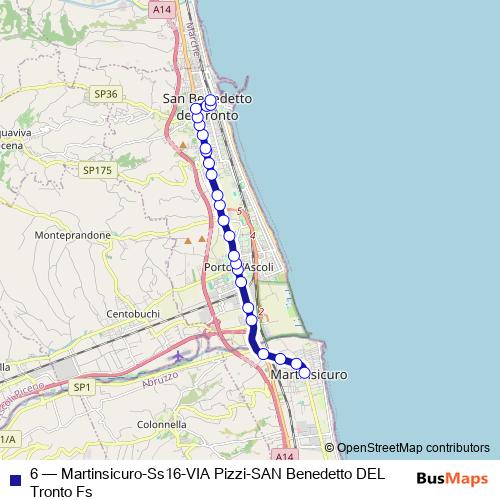 6 bus Line Map