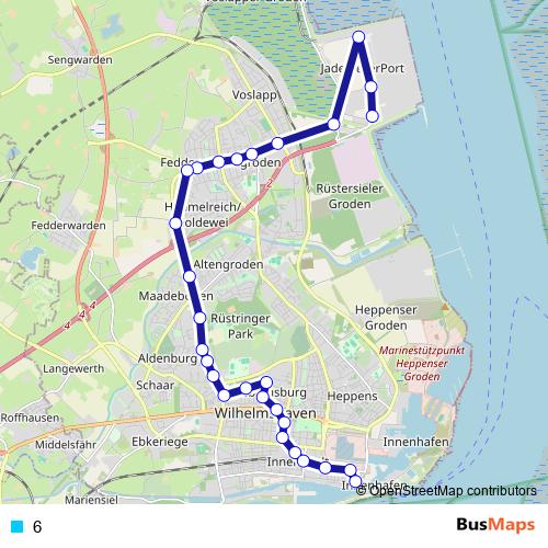 6 bus Line Map