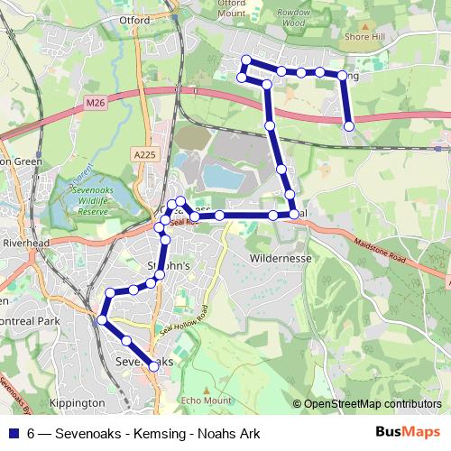 6 bus Line Map