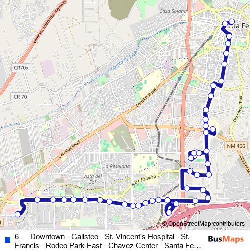 6 bus Line Map