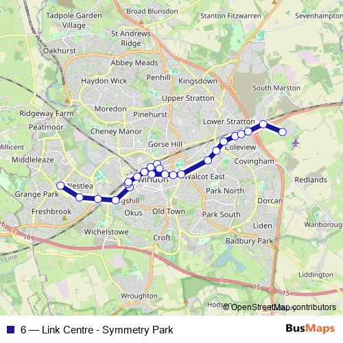 6 bus Line Map