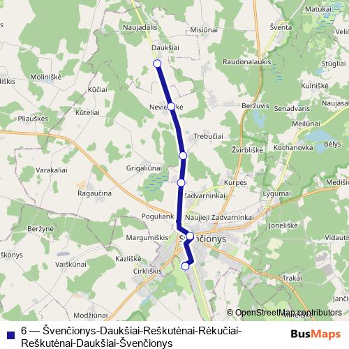6 bus Line Map