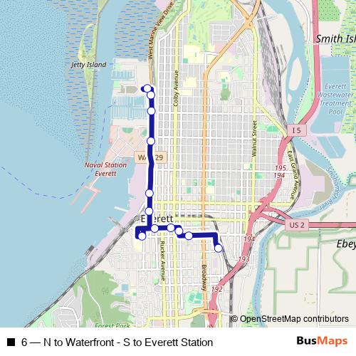 6 bus Line Map