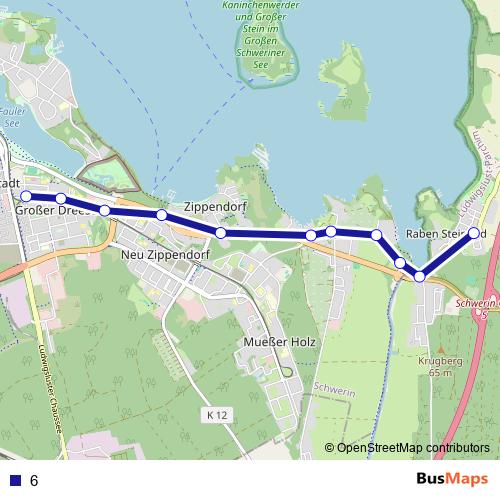 6 bus Line Map