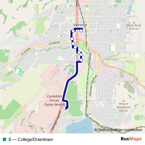 6 bus Line Map