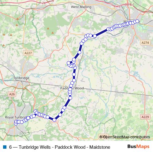 6 bus Line Map