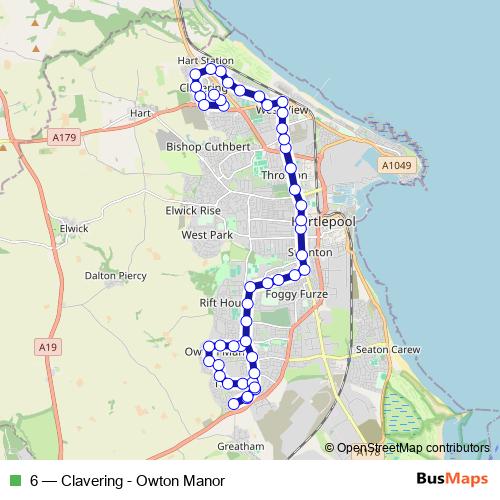 6 bus Line Map
