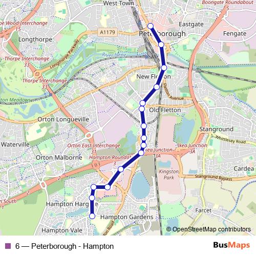6 bus Line Map