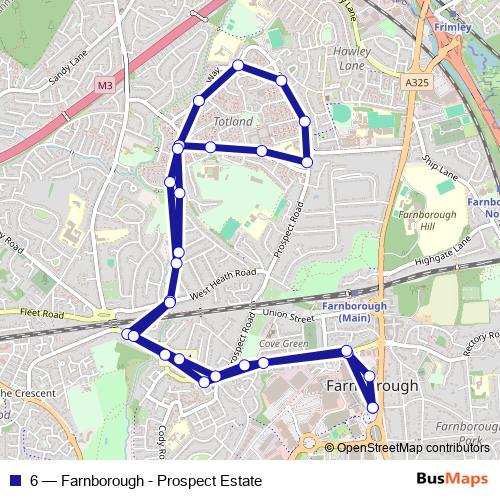 6 bus Line Map