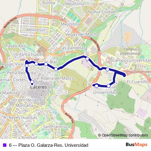 6 bus Line Map