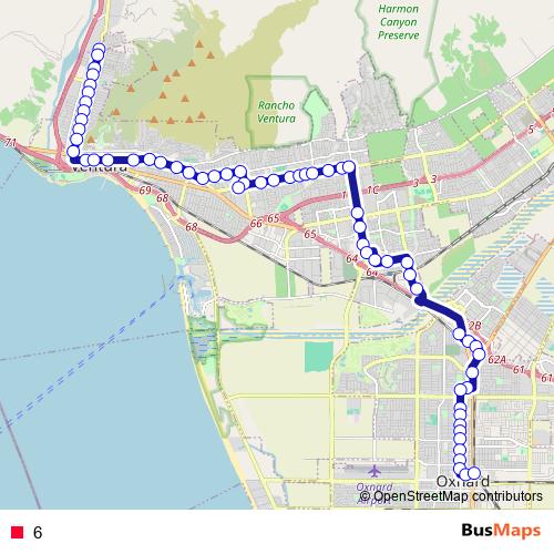 6 bus Line Map