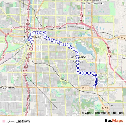 6 bus Line Map