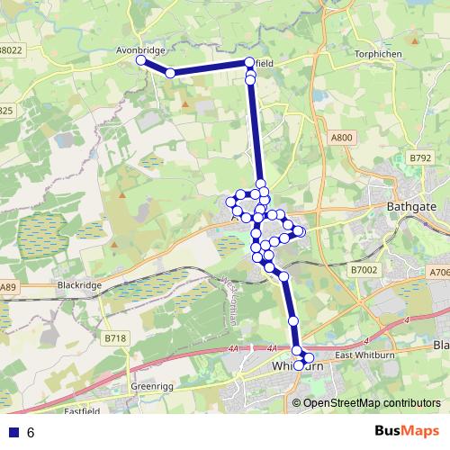 6 bus Line Map