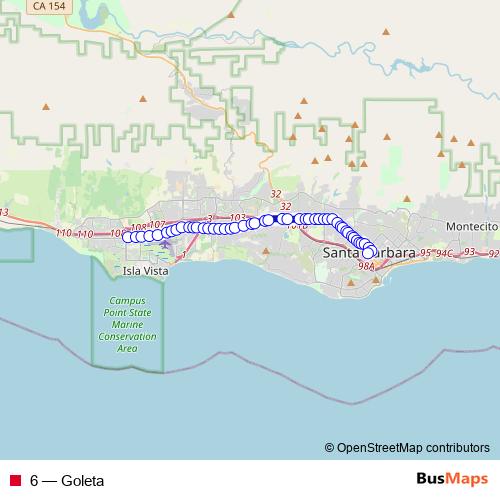 6 bus Line Map