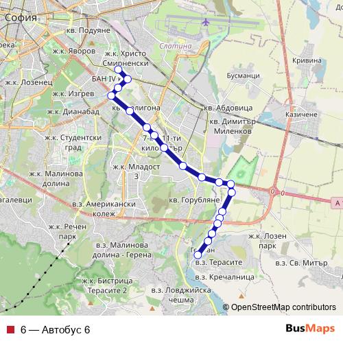 6 bus Line Map