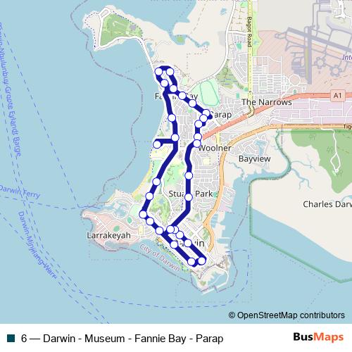 6 bus Line Map