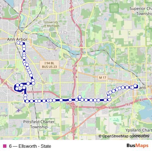 6 bus Line Map