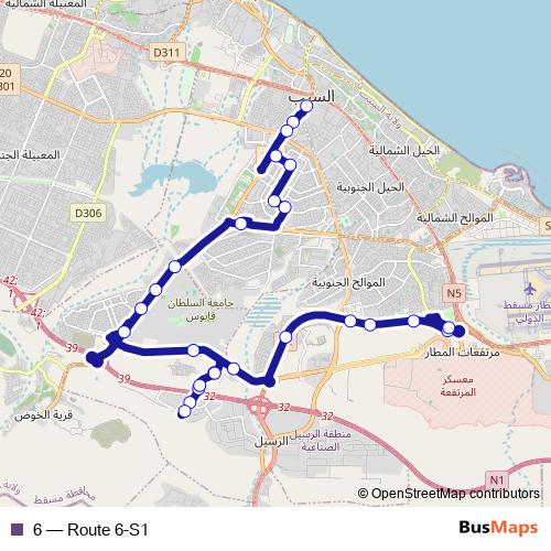6 bus Line Map