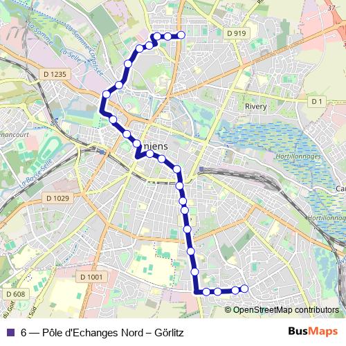 6 bus Line Map