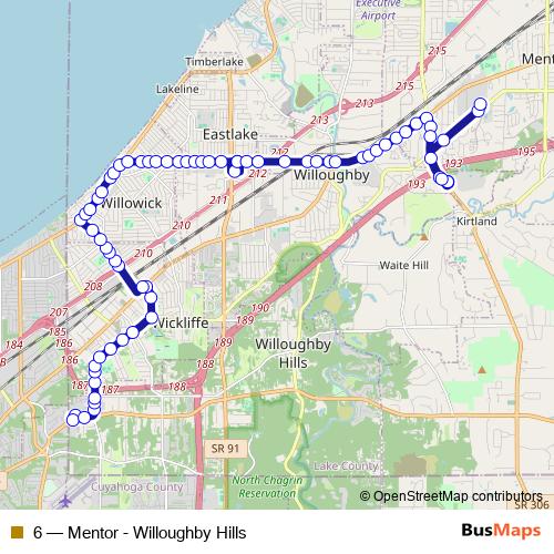 6 bus Line Map