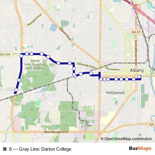 6 bus Line Map