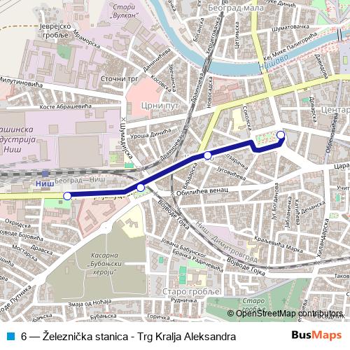 6 bus Line Map