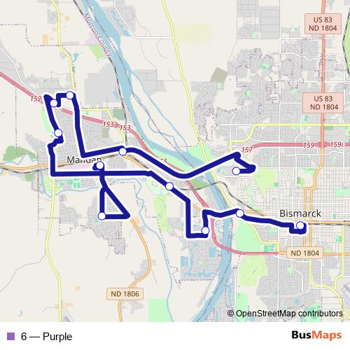 6 bus Line Map