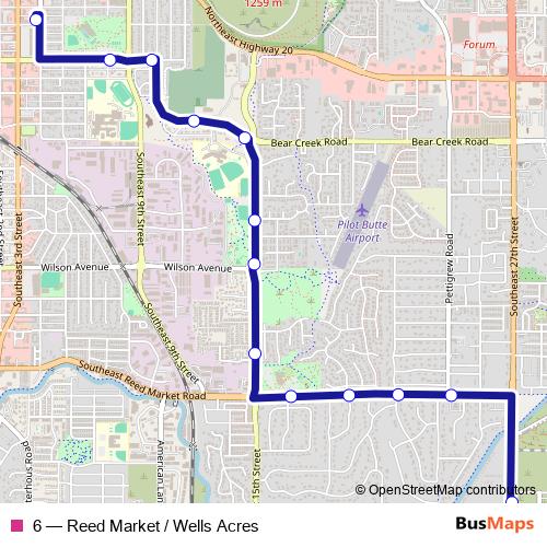 6 bus Line Map
