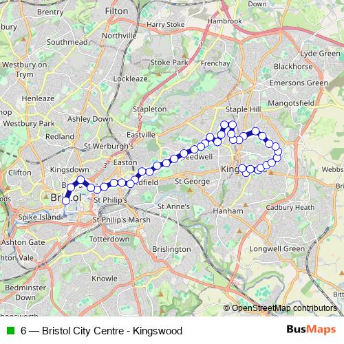 6 bus Line Map