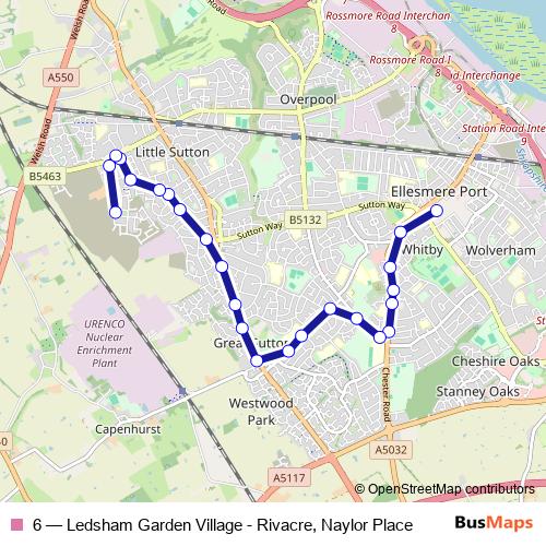 6 bus Line Map