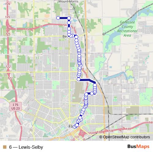 6 bus Line Map