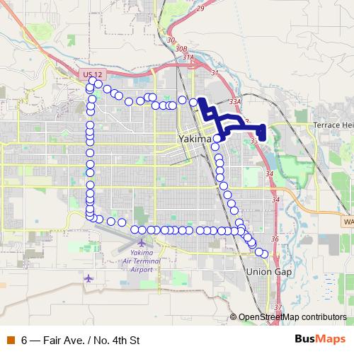 6 bus Line Map