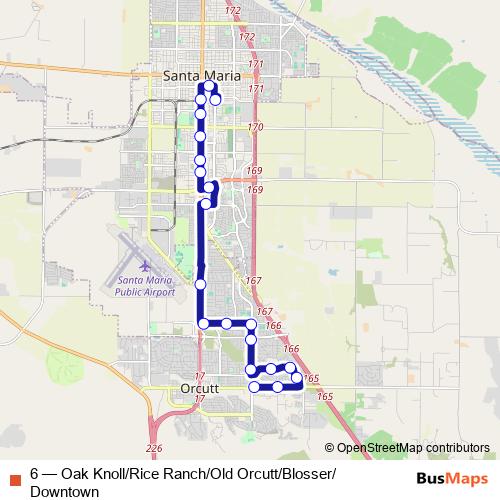 6 bus Line Map