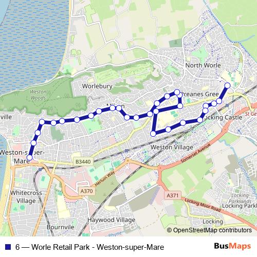 6 bus Line Map