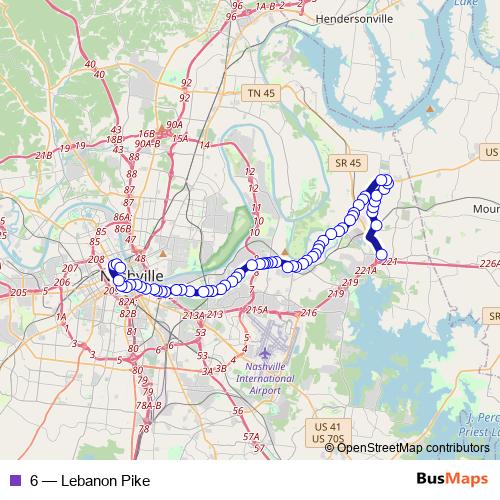 6 bus Line Map