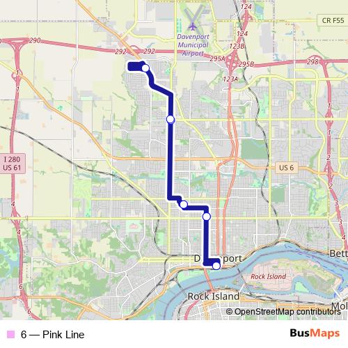 6 bus Line Map