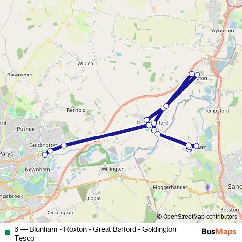 6 bus Line Map