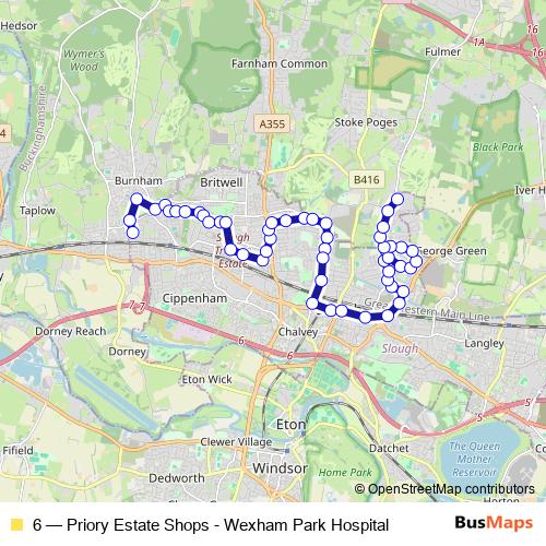 6 bus Line Map