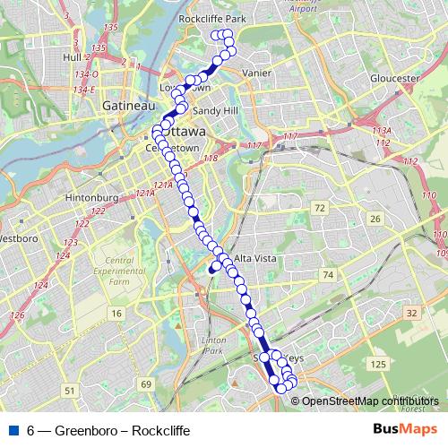 6 bus Line Map