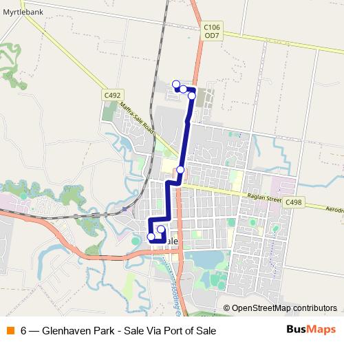 6 bus Line Map