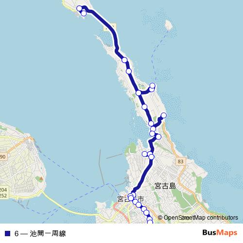 6 bus Line Map
