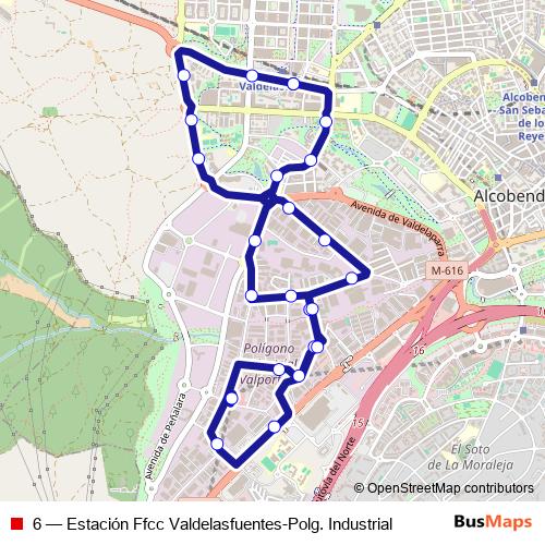 6 bus Line Map