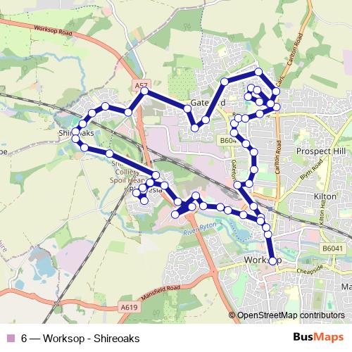 6 bus Line Map