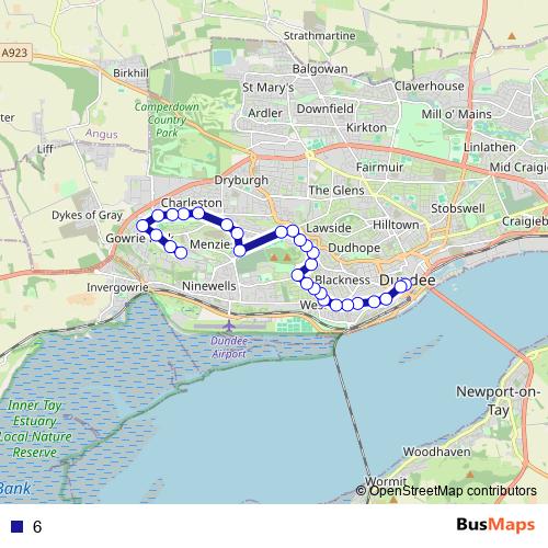 6 bus Line Map