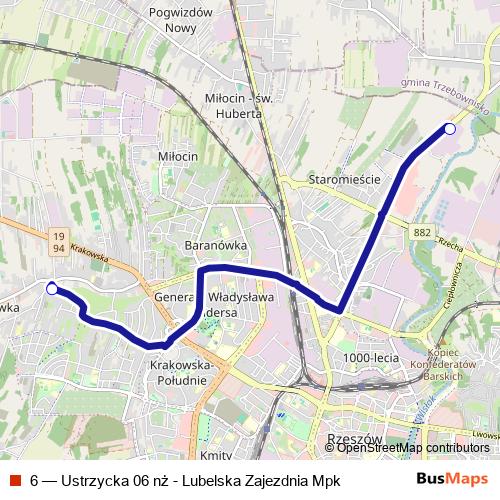 6 bus Line Map