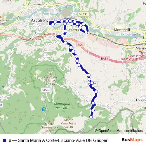 6 bus Line Map