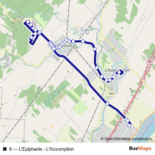 6 bus Line Map