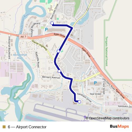 6 bus Line Map
